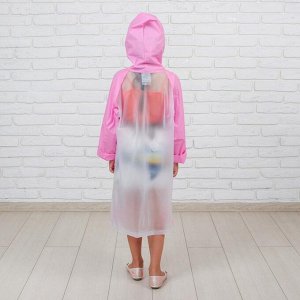 Дождевик детский «Гуляем под дождём», розовый, L