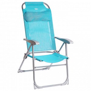 Кресло-шезлонг складное, 75x59x109 см, цвет бирюзовый