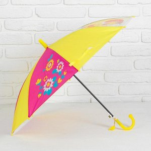Зонт детский п/авт R-37,5 см с прозрачным клином &quot;Лисичка&quot;, со свистком