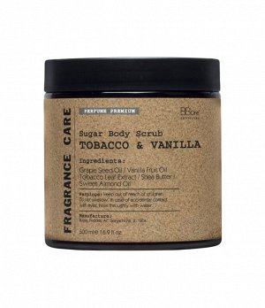 Парфюмированный скраб для тела Fragrance Care Sugar Body Scrub TOBACCO & VANILLA 500мл