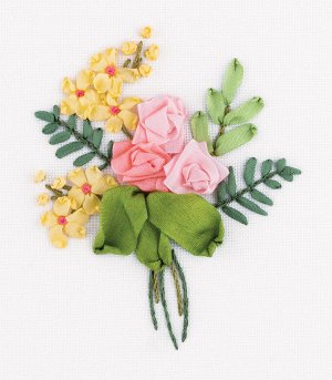 Набор для вышивания "PANNA" "Живая картина" JK-2141 "Букетик роз" 8 х 6.5 см