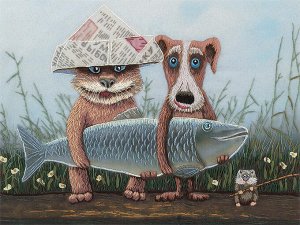 Набор для вышивания "PANNA" "Живая картина" JK-2075 "Большая рыба" 25.5 х 19.5 см
