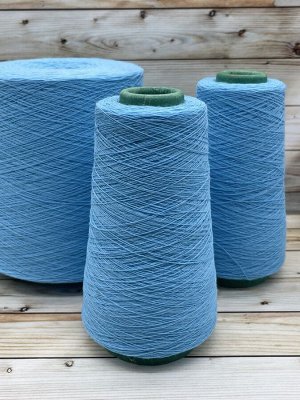 Пряжа для вязания 100 гр Must  baby merino 100%  кардный меринос 1500м/100гр Ярко-голубой