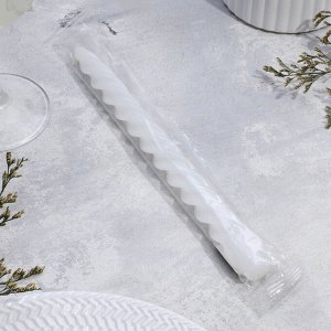 Свеча витая, 2х 24,5 см, 5 ч, 50 г, белая