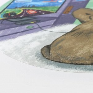 Салфетки сервировочные кухонных Доляна «Капибары геймеры», d=36 см, 2 шт, настольное покрытие