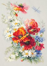 Набор для вышивания МАКИ И РОМАШКИ