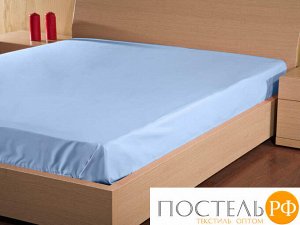 114911501-18 простыня 150х215 голубой (без резинки)