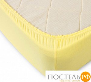 Ш120200желт Желтый простыня ТРИКОТАЖ 120*200*20 на резинке Р011Т Трикотажное полотно Текс-Дизайн