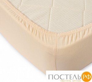 Ш140200крем Крем простыня ТРИКОТАЖ 140*200*20 на резинке Р012Т