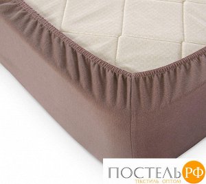 Ш90200мокко Мокко простыня ТРИКОТАЖ 90*200*20 на резинке Р010Т