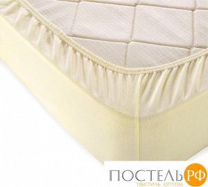 Ш120200мол Молочный простыня ТРИКОТАЖ 120*200*20 на резинке Р011Т