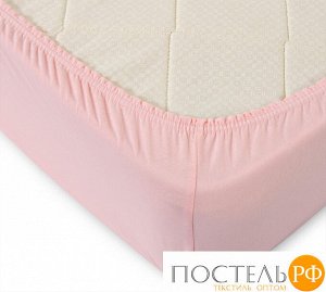 Ш60120роз Розовый простыня ТРИКОТАЖ 60*120*20 на резинке Р009Т Трикотажное полотно Текс-Дизайн