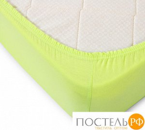 Ш140200салат Салатовый простыня ТРИКОТАЖ 140*200*20 на резинке Р012Т