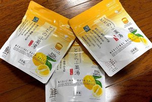 Японские соли для ванн "Totonofu Medicinal Bath" с ароматом лимона