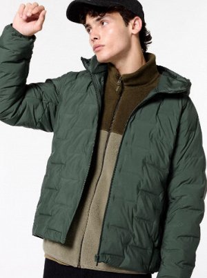 UNIQLO — стёганый пуховик с удобным капюшоном бу