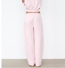 БРЮКИ STRAIGHT-LEG ИЗ МЯГКОЙ ТКАНИ арт. 8417801, розовый
