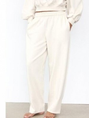 БРЮКИ STRAIGHT-LEG ИЗ МЯГКОЙ ТКАНИ арт. 8417801, экрю