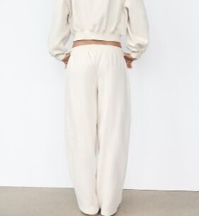 БРЮКИ STRAIGHT-LEG ИЗ МЯГКОЙ ТКАНИ арт. 8417801, экрю
