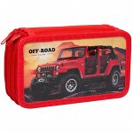 Пенал 3 отделения, 190*110 ArtSpace &quot;Off-road club&quot;, ламинация