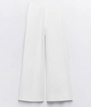 БРЮКИ SOFT ШИРОКОГО КРОЯ ИЗ ТКАНИ ПИКЕ арт. 3644157, белый