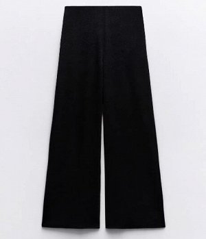 БРЮКИ SOFT ШИРОКОГО КРОЯ ИЗ ТКАНИ ПИКЕ арт. 3644157, черный