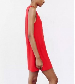 КОРОТКОЕ ОДНОТОННОЕ ТРИКОТАЖНОЕ ПЛАТЬЕ арт. 2142250 600, красный