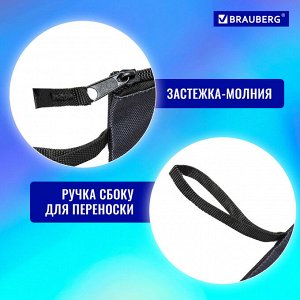 Папка для тетрадей BRAUBERG А4, 1 отделение, полиэстер, на молнии, с ручкой, Keep out, 270942
