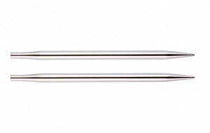 10422 Knit Pro Спицы съемные Nova Metal 3,5мм для длины тросика 20см, никелированная латунь, серебристый, 2шт