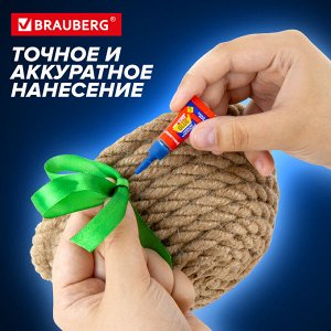 Клей моментальный суперклей экономичный BRAUBERG EXTRA 1г суперпрочный, КОМПЛЕКТ 6 ШТ, 608109