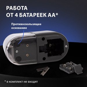 Точилка электрическая BRAUBERG "Black Jack", питание от 4 батареек АА, доп. сменное лезвие, 228424