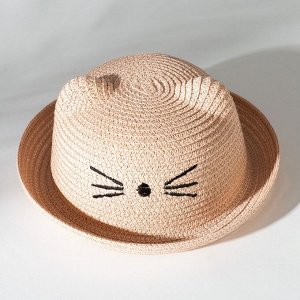 Шляпа для девочки MINAKU "Кошечка", цв. розовый, р-р 50
