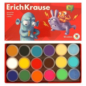 Гуашь 18 цветов "ErichKrause Jolly Friends" 20 мл