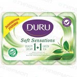 DURU SOFT SENSATION мыло туалетное Зеленый чай (э/пак) 4х90 гр.
