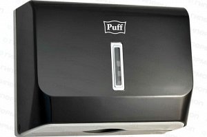 Диспенсер бумажных полотенец Puff-5130Bl, черный, с замком, ABS-пластик
