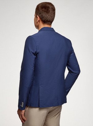 Пиджак приталенный с накладными карманами