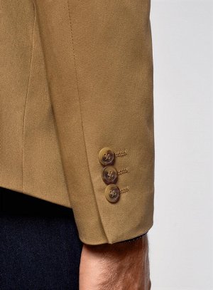 Пиджак из хлопка приталенного силуэта
