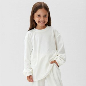 Костюм детский (свитшот, брюки) KAFTAN Plushy 30 (98-104 см), белый