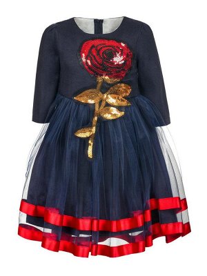 Платье для девочки,низ-из сетки,декор-аппликация из пайеток