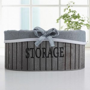 Корзина для хранения Доляна Storage, 28?19?11 см, дерево, цвет серый