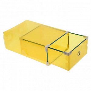 Короб для хранения выдвижной «Моно», 31?20?10,5 см, цвет жёлтый