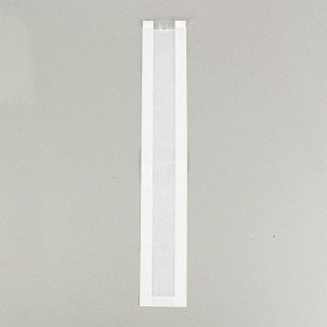 Пакет бумажный фасовочный, белый, с окном, V-образное дно 10(5) х 5 х 64 см