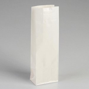 Пакет бумажный фасовочный, бело-жемчужный, 7 х 4 х 21 см