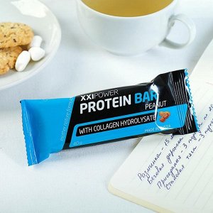 Батончик XXI век "Protein Bar" с коллагеном, Орех / шоколадная глазурь 40 г