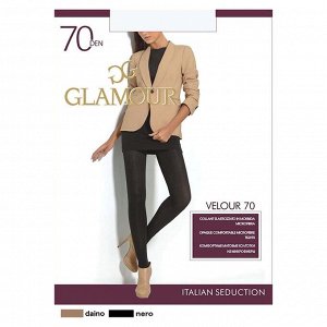 Колготки женские GLAMOUR Velour 70 den, цвет чёрный (nero)