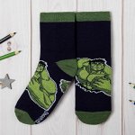 Носки детские Халк, Мстители 16-18 см, 4-6 лет., 80% хл.,17% п/э, 3% эл.