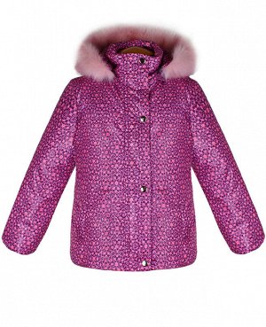 Зимняя куртка для девочки Цвет: фиолет.звёзды