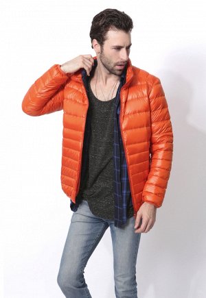 Ультралегкая мужская куртка, цвет оранжевый