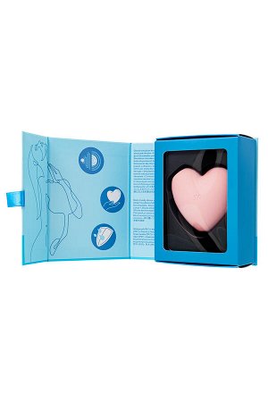 Вакуум-волновой стимулятор клитора с вибрацией Satisfyer Cutie Heart, силикон, розовый, 7,7 см