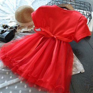 Платье с принтом,красный