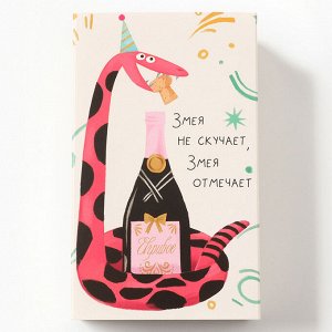 Носки женские новогодние KAFTAN «Змея отмечает» размер 36-39 (23-25 см), набор 2 пары